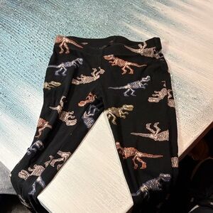 Old Navy Kids Dinosaur Pajama Bottoms - Black with Multicolor Dinosaurs